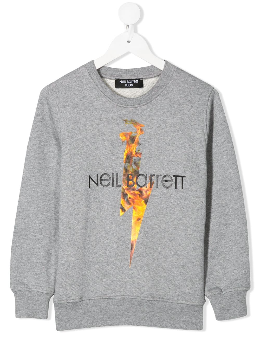 Neil Barrett Kids Flaming Bolt sweatshirt - Grey von Neil Barrett Kids