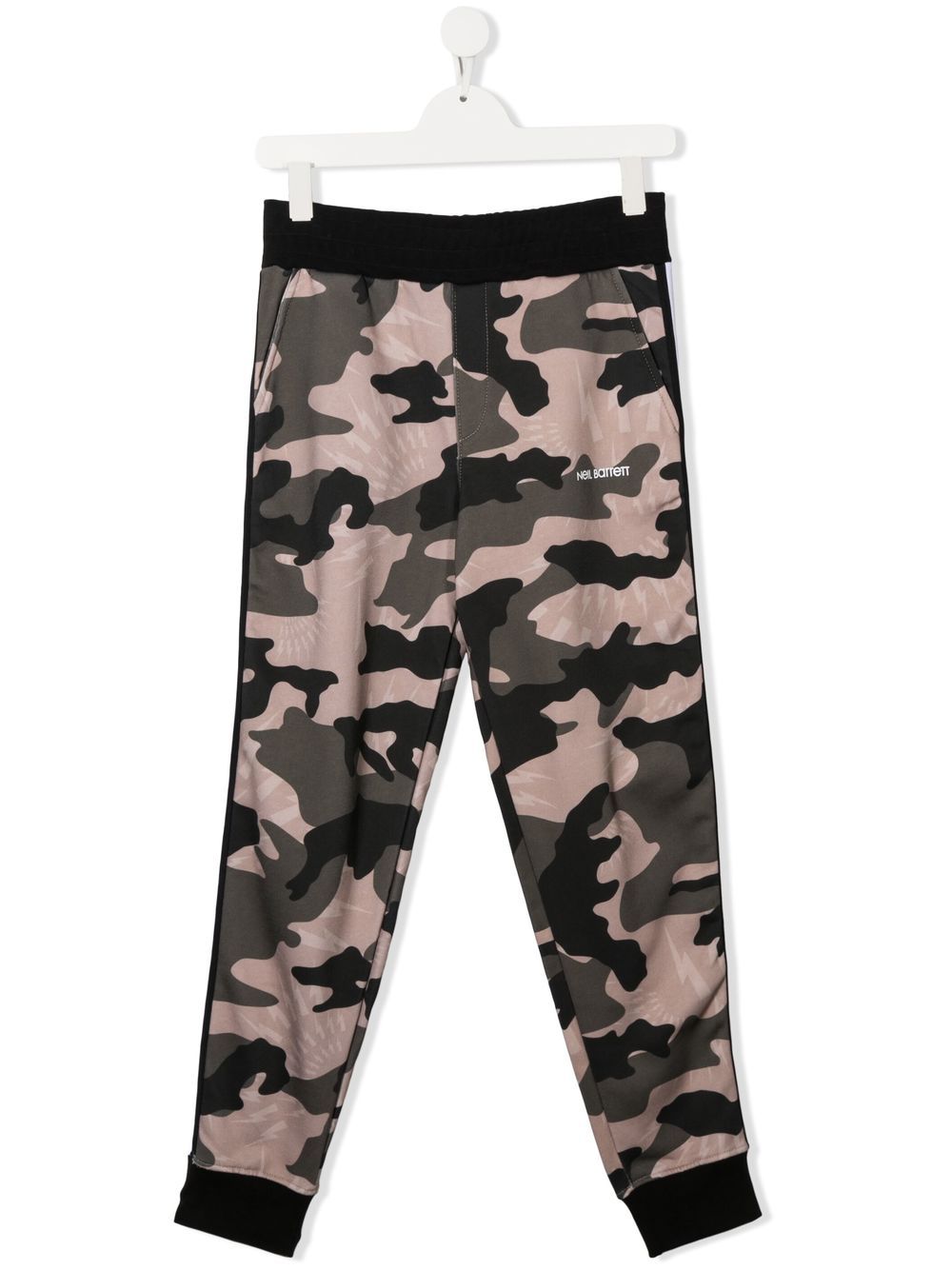 Neil Barrett Kids TEEN camouflage-print cotton trousers - Neutrals von Neil Barrett Kids