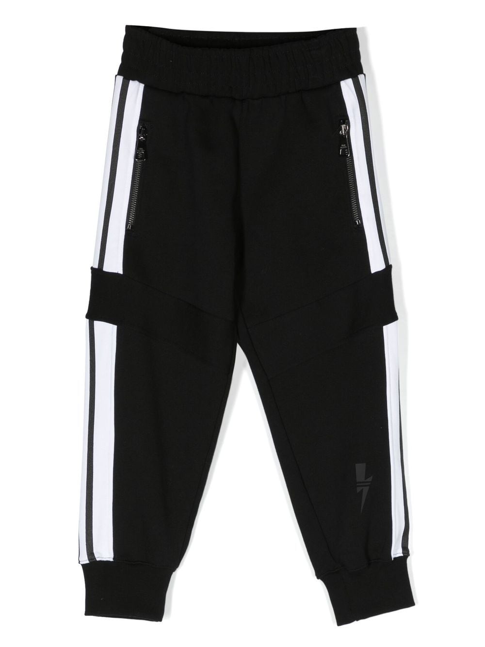 Neil Barrett Kids logo-print detail track pants - Black von Neil Barrett Kids