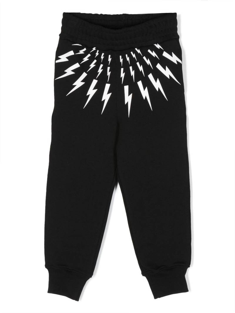 Neil Barrett Kids logo-print track pants - Black von Neil Barrett Kids