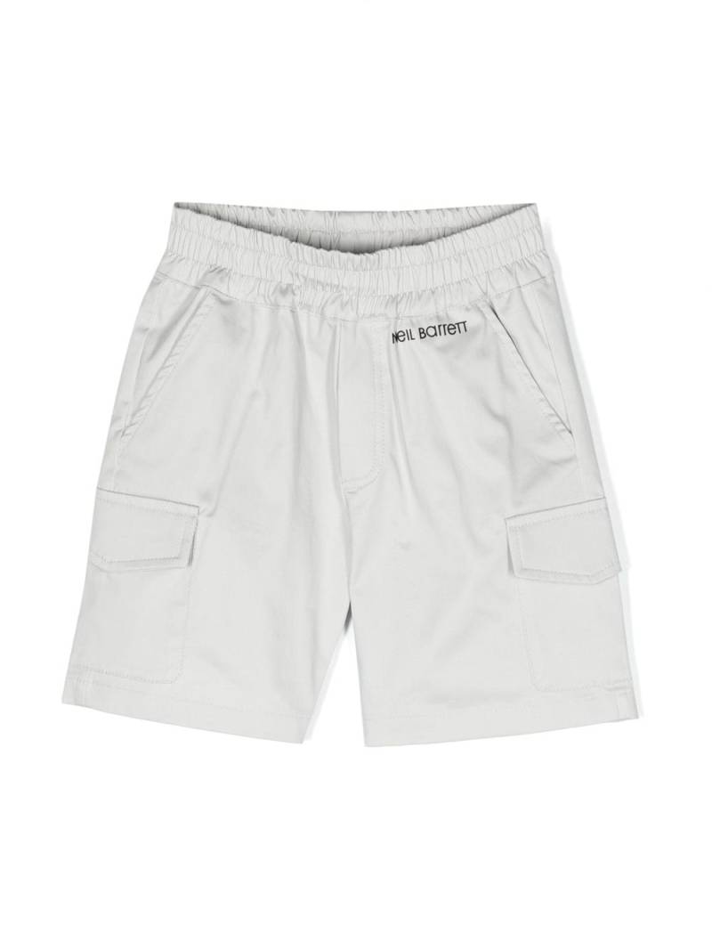 Neil Barrett Kids logo-print track shorts - Grey von Neil Barrett Kids