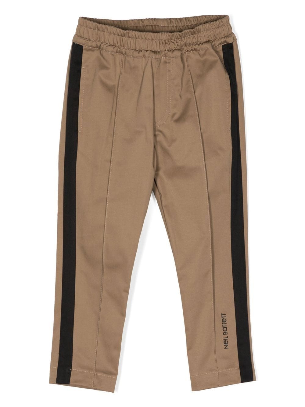 Neil Barrett Kids tape-detail straight-leg trousers - Brown von Neil Barrett Kids