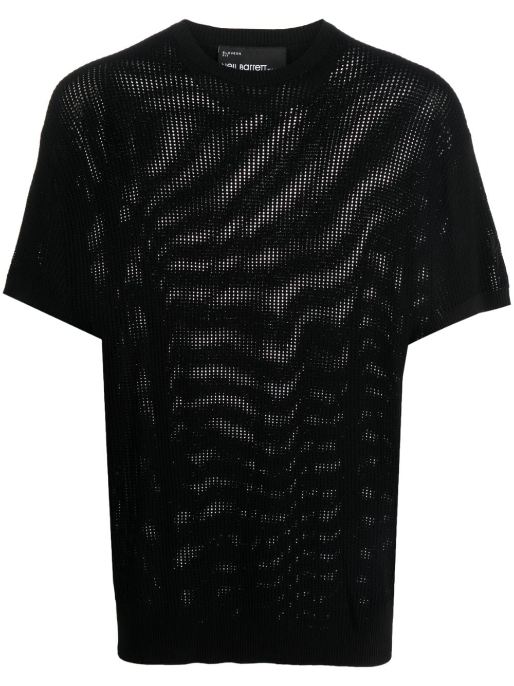 Neil Barrett Blouson open-knit jumper - Black von Neil Barrett