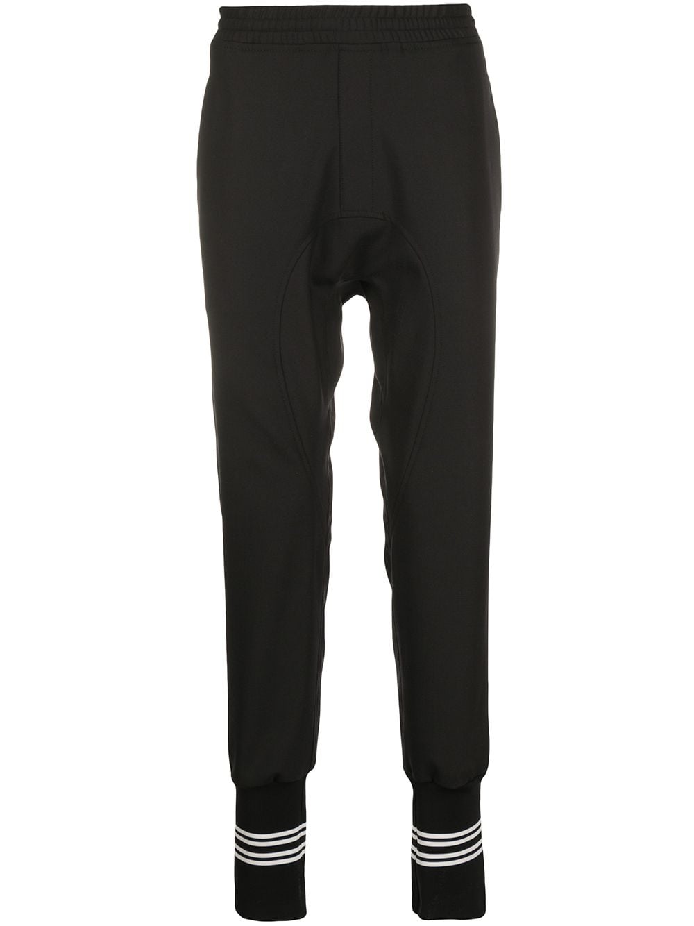 Neil Barrett double stripe ribbed track trousers - Black von Neil Barrett