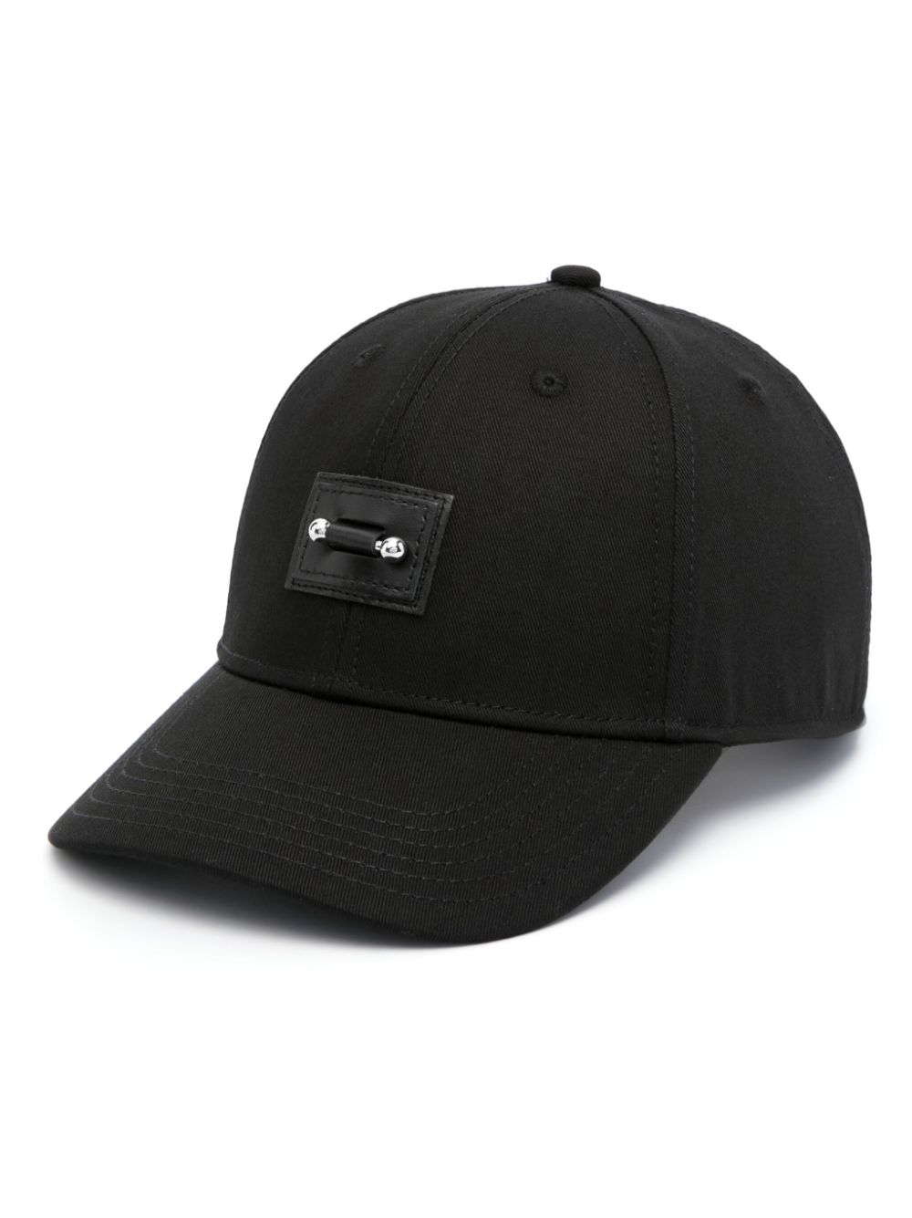 Neil Barrett Pierced-patch baseball cap - Black von Neil Barrett