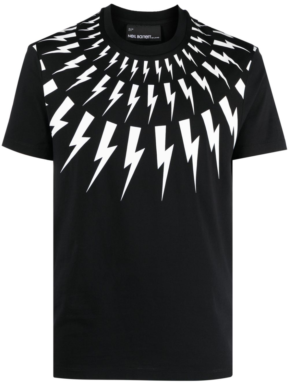 Neil Barrett Thunderbolt-print cotton T-shirt - Black von Neil Barrett