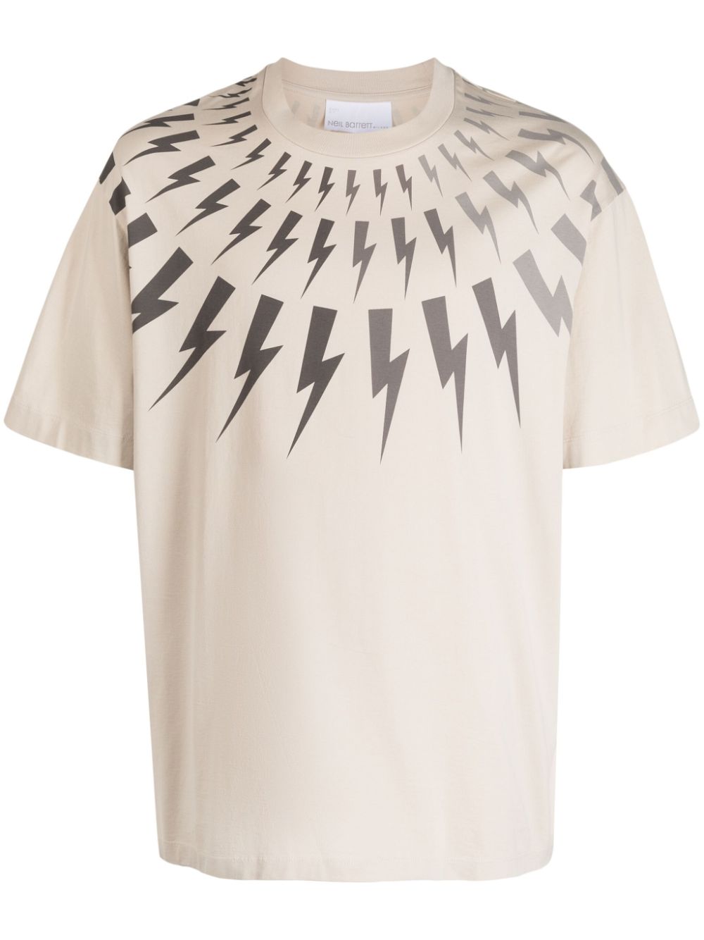 Neil Barrett Thunderbolt-print cotton T-shirt - Neutrals von Neil Barrett