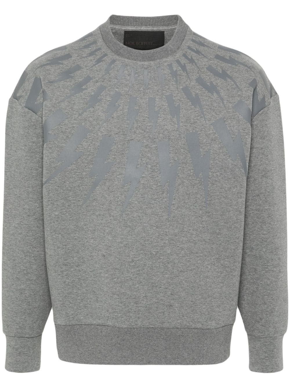 Neil Barrett Thunderbolt scuba jersey sweatshirt - Grey von Neil Barrett