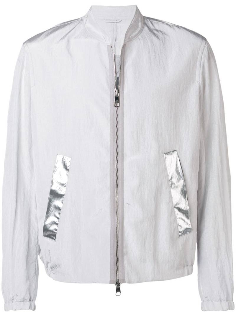 Neil Barrett block stripe bomber jacket - Grey von Neil Barrett