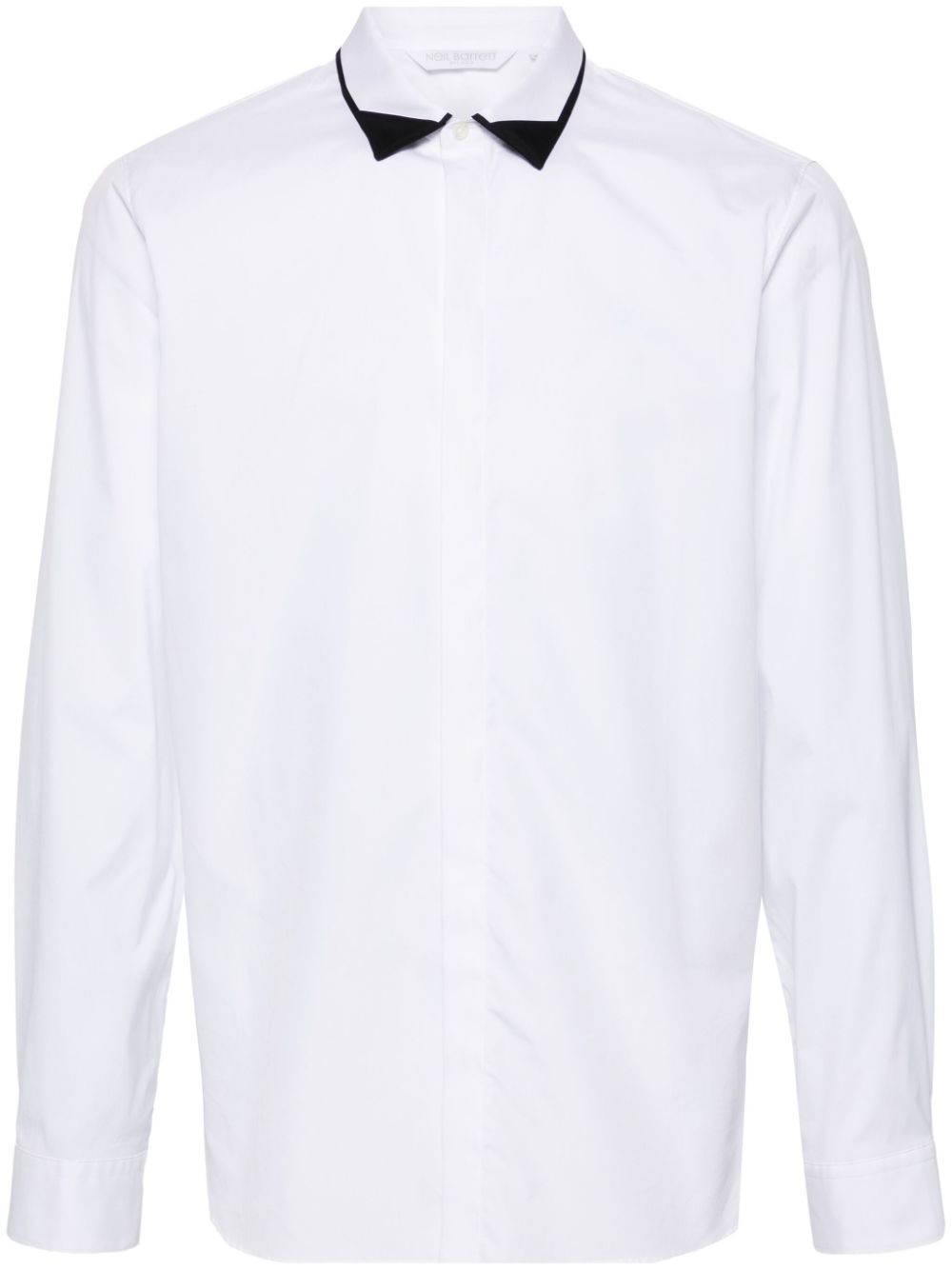 Neil Barrett contrasting-collar cotton shirt - White von Neil Barrett