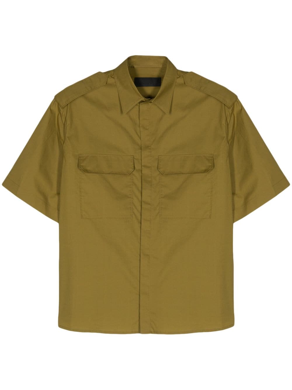 Neil Barrett epaulettes poplin shirt - Green von Neil Barrett