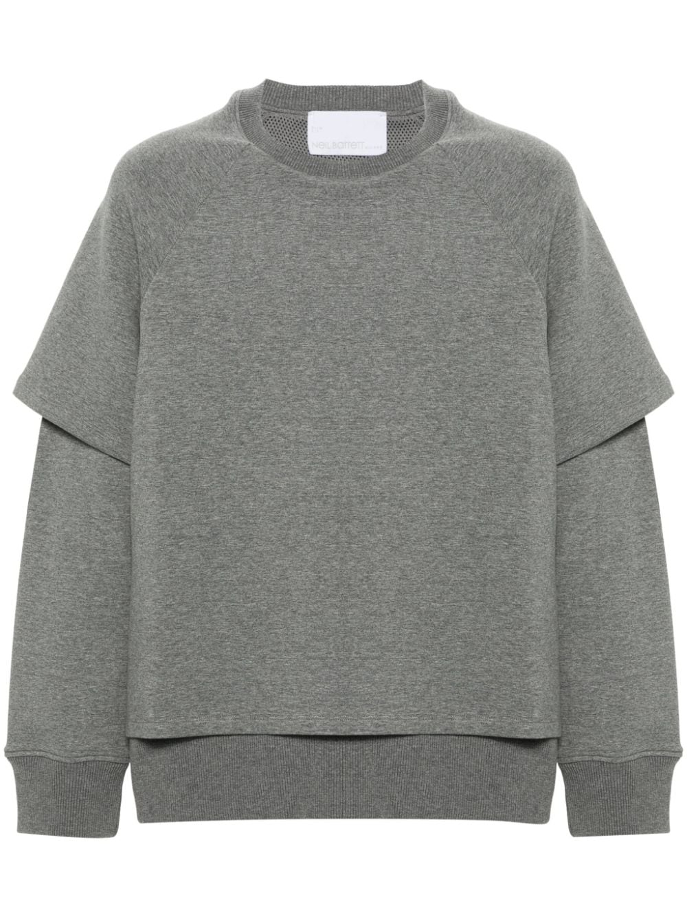 Neil Barrett layered jersey sweatshirt - Grey von Neil Barrett