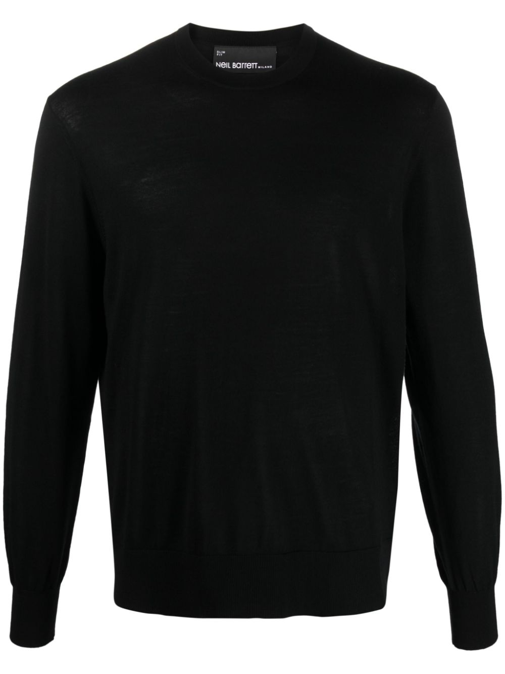 Neil Barrett logo-embroidered wool jumper - Black von Neil Barrett