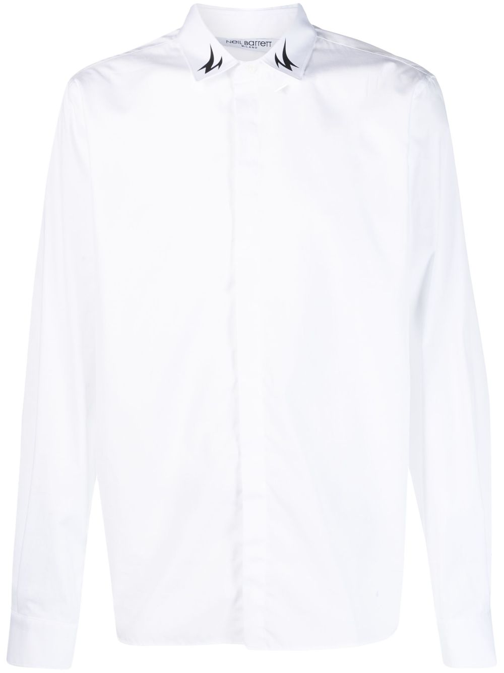 Neil Barrett logo-print cotton shirt - White von Neil Barrett