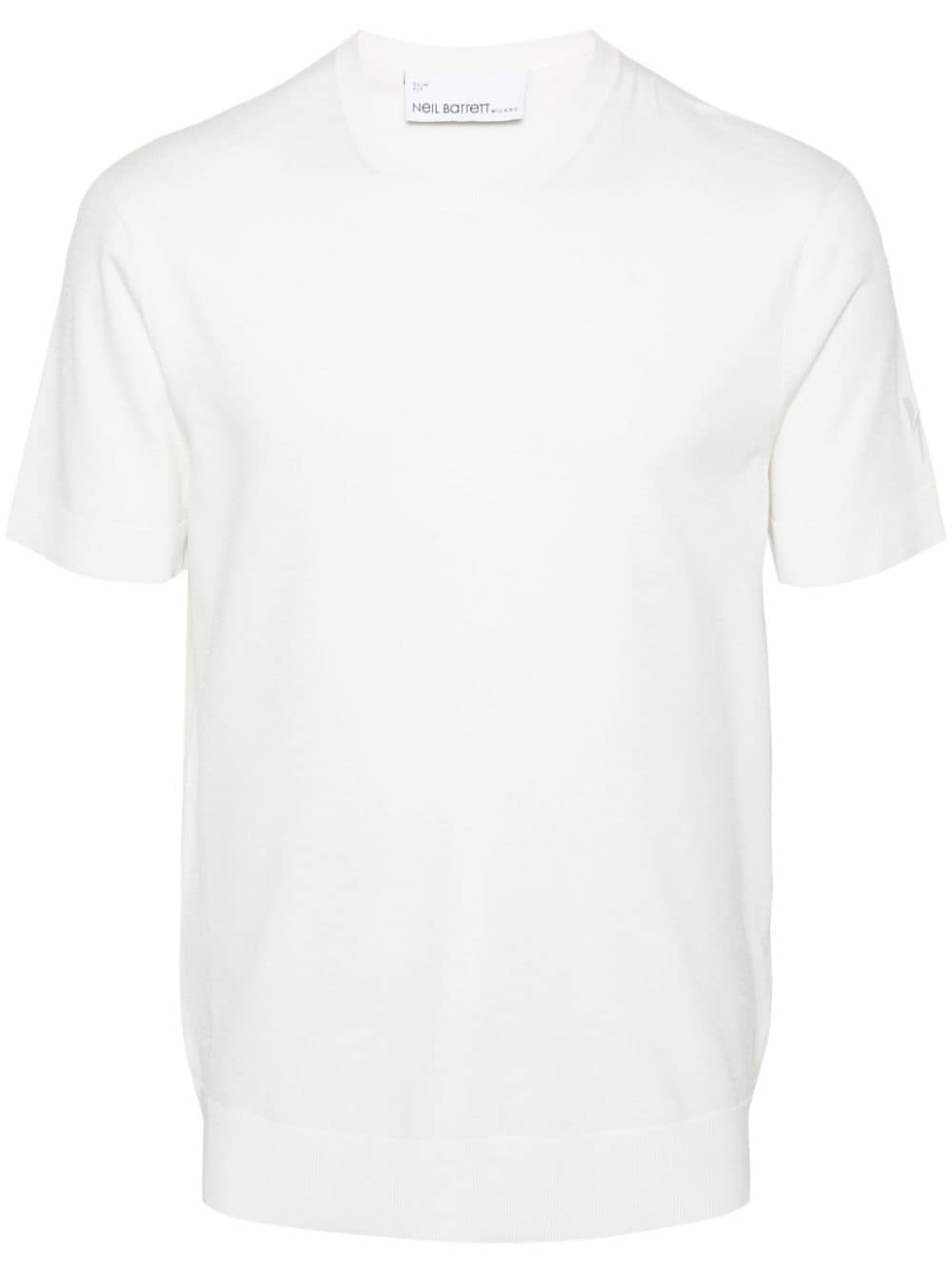 Neil Barrett short-sleeve knitted T-shirt - White von Neil Barrett