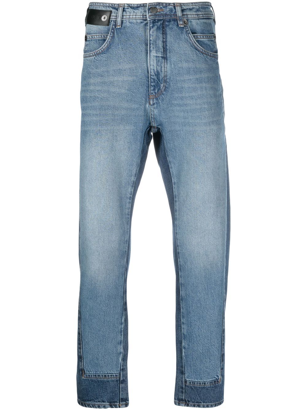 Neil Barrett two-tone straight-leg jeans - Blue von Neil Barrett