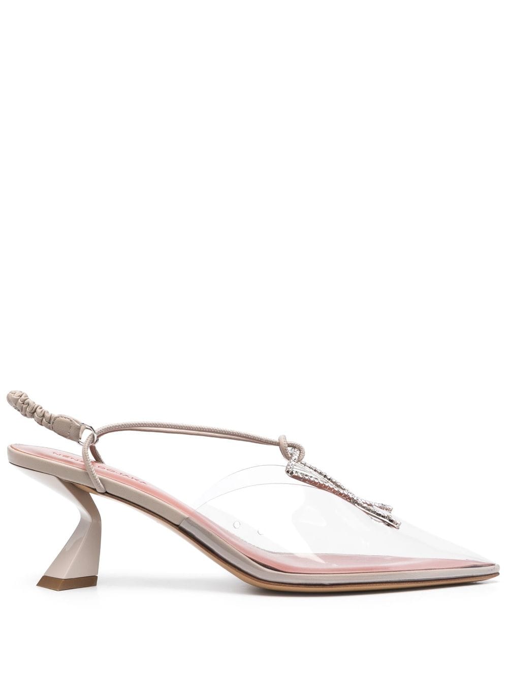 Nensi Dojaka crystal-embellished PVC slingback sandals - Neutrals von Nensi Dojaka