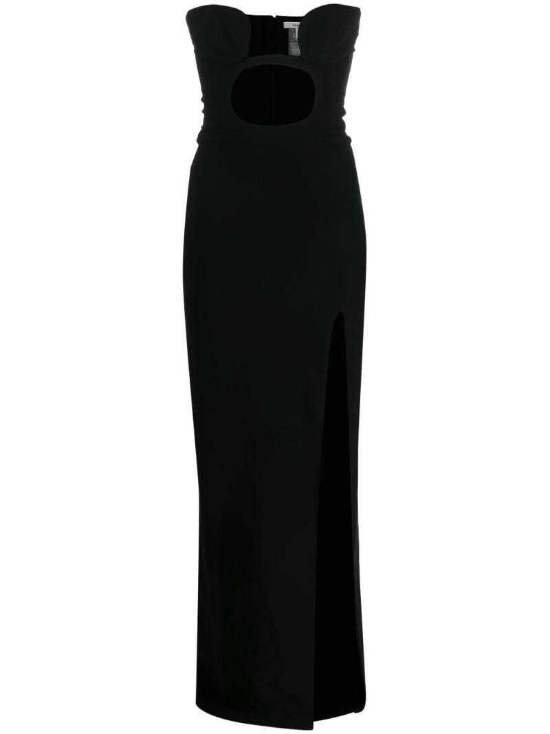 Nensi Dojaka cut-out detail strapless dress - Black von Nensi Dojaka