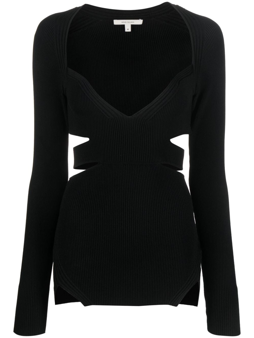 Nensi Dojaka cut-out knitted top - Black von Nensi Dojaka