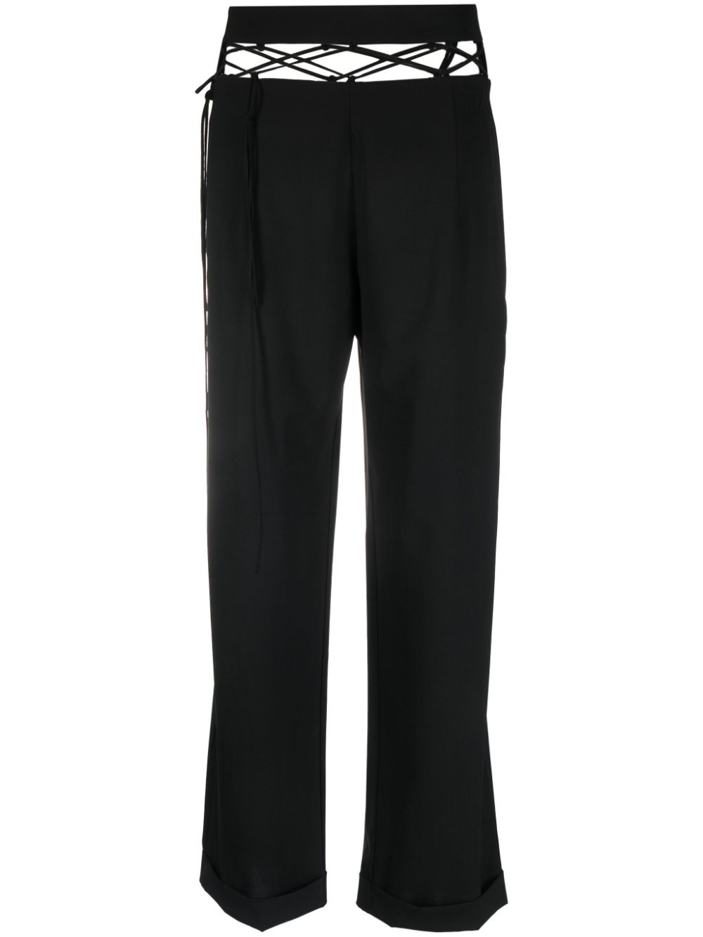 Nensi Dojaka cut-out wool trousers - Black von Nensi Dojaka