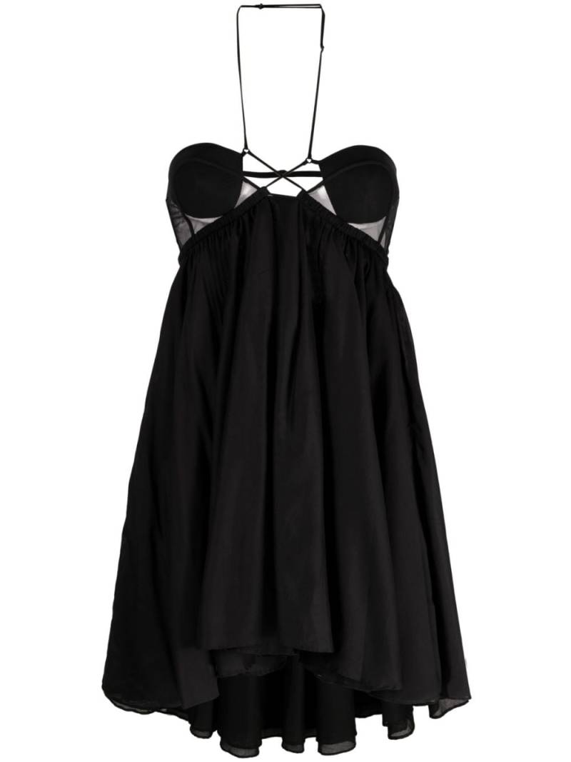 Nensi Dojaka halterneck cut-out minidress - Black von Nensi Dojaka