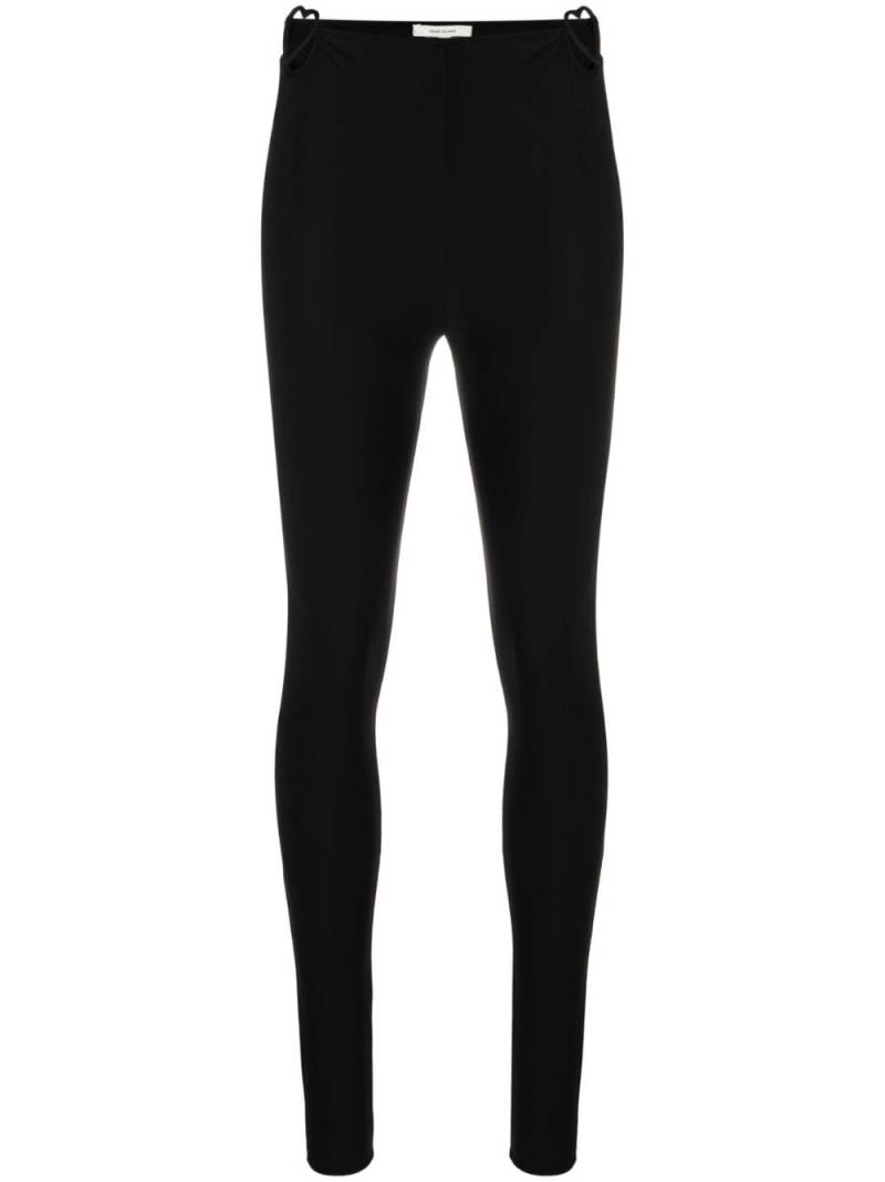 Nensi Dojaka heart-cut out high-waisted leggings - Black von Nensi Dojaka