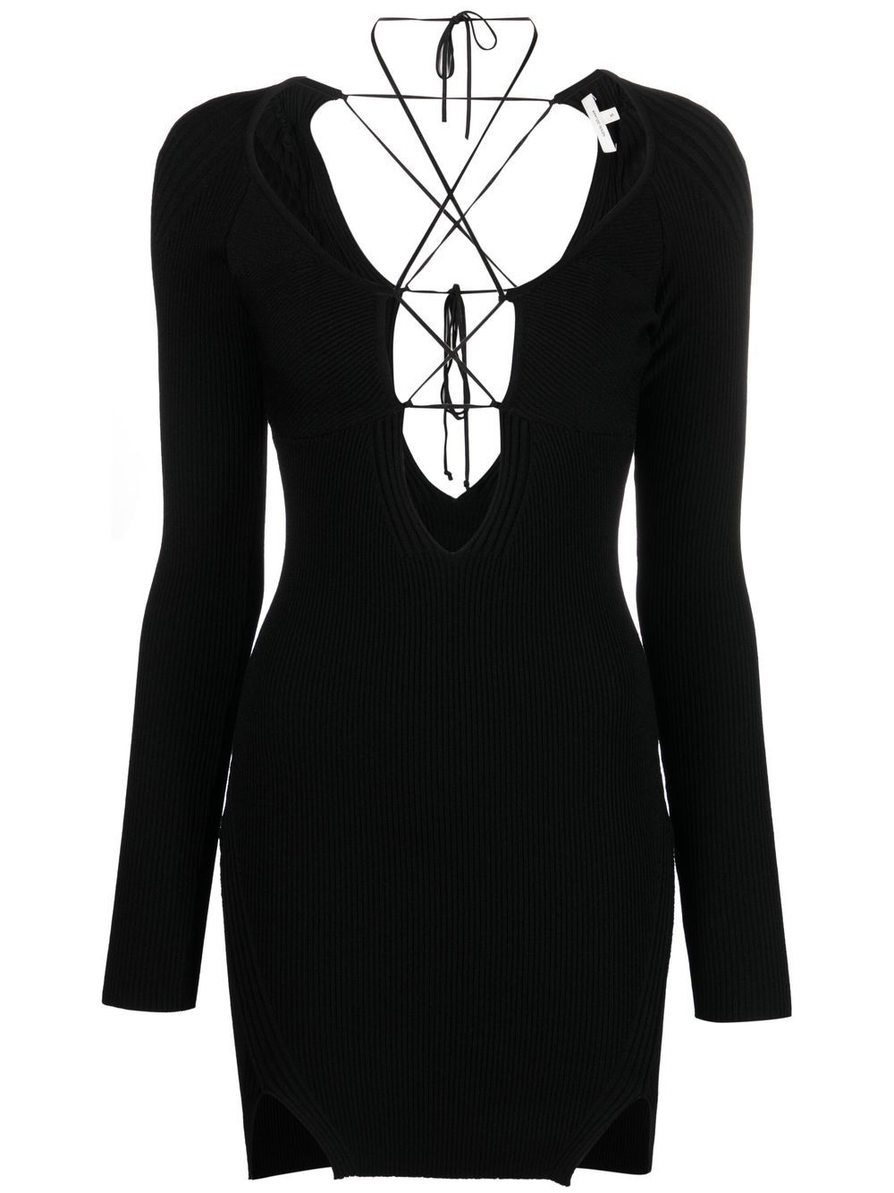 Nensi Dojaka lace-up minidress - Black von Nensi Dojaka