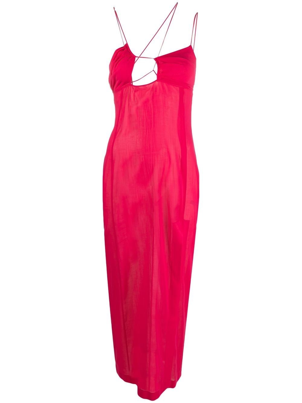 Nensi Dojaka long asymmetric-neck dress - Pink von Nensi Dojaka