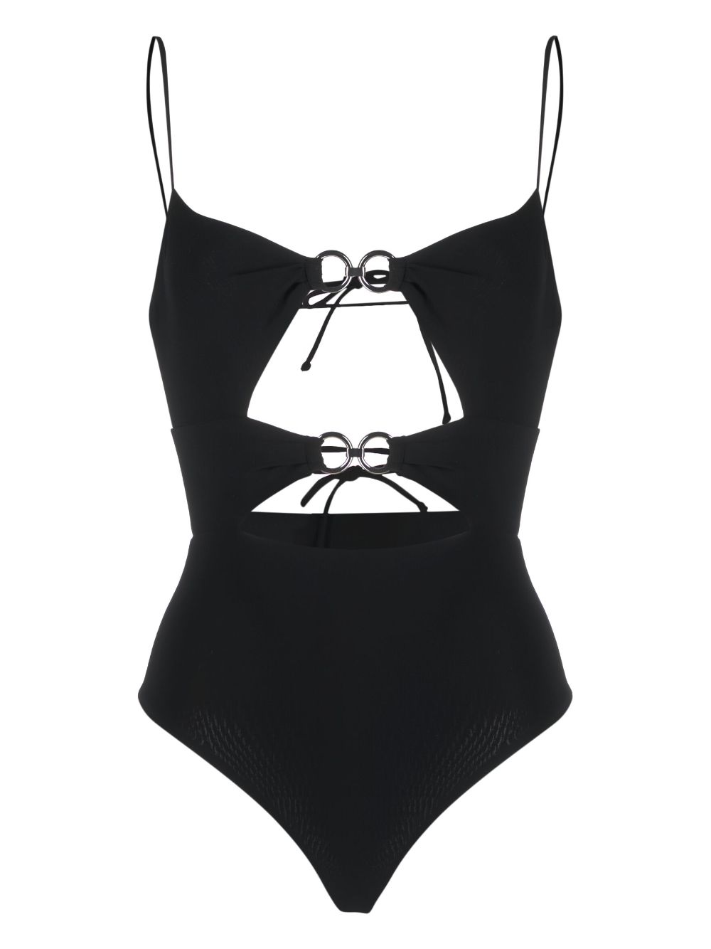 Nensi Dojaka ring-embellished cut-out swimsuit - Black von Nensi Dojaka