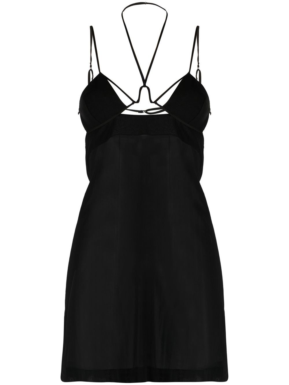 Nensi Dojaka underwire strappy mini dress - Black von Nensi Dojaka