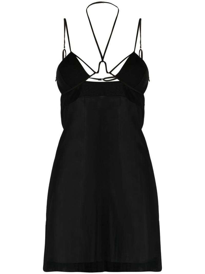 Nensi Dojaka underwire strappy mini dress - Black von Nensi Dojaka