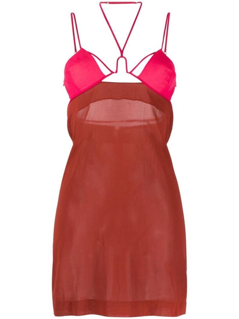 Nensi Dojaka underwire strappy mini dress - Pink von Nensi Dojaka