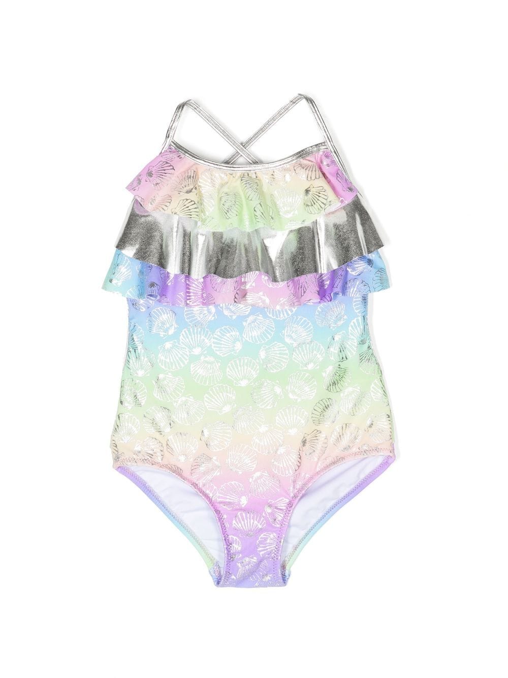 Nessi Byrd Kids Milly ruffle-trim swimsuit - Multicolour von Nessi Byrd Kids