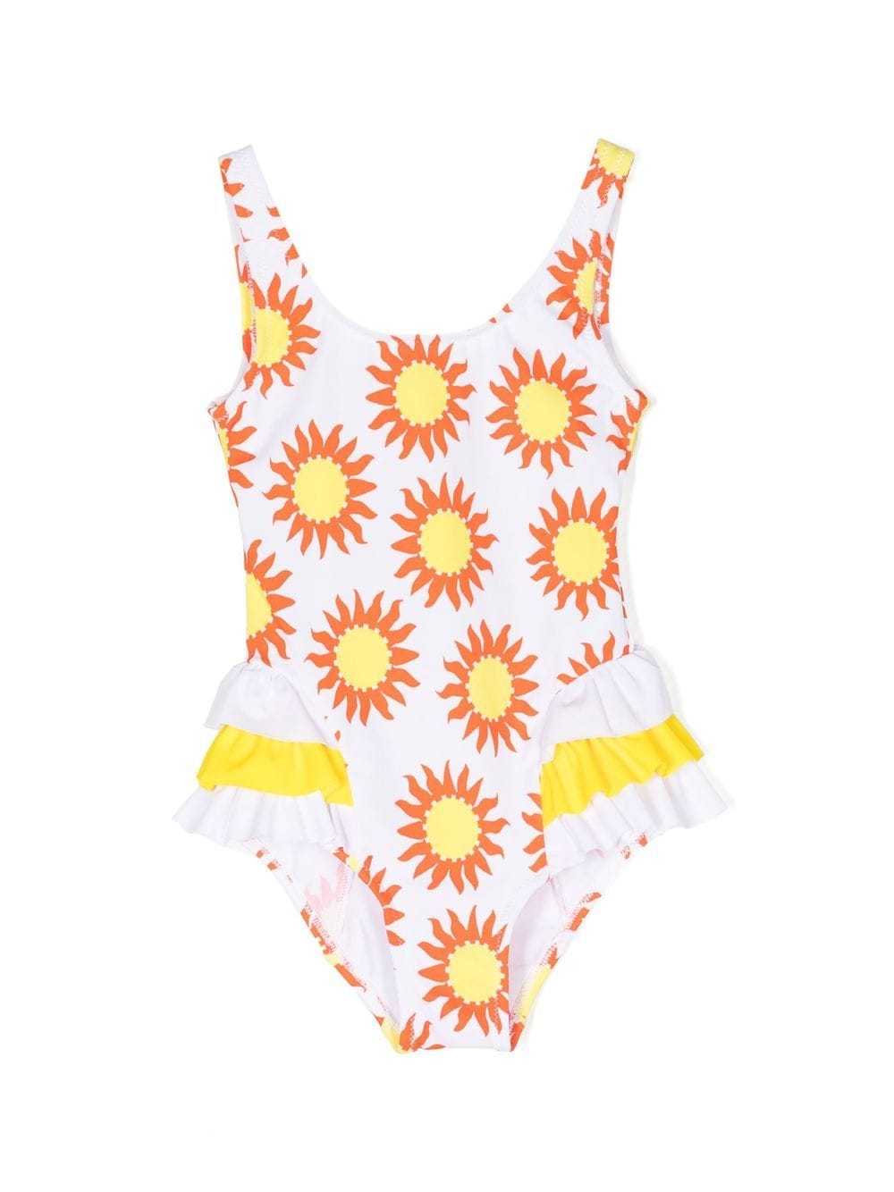 Nessi Byrd Kids Ursula sun-print swimsuit - White von Nessi Byrd Kids