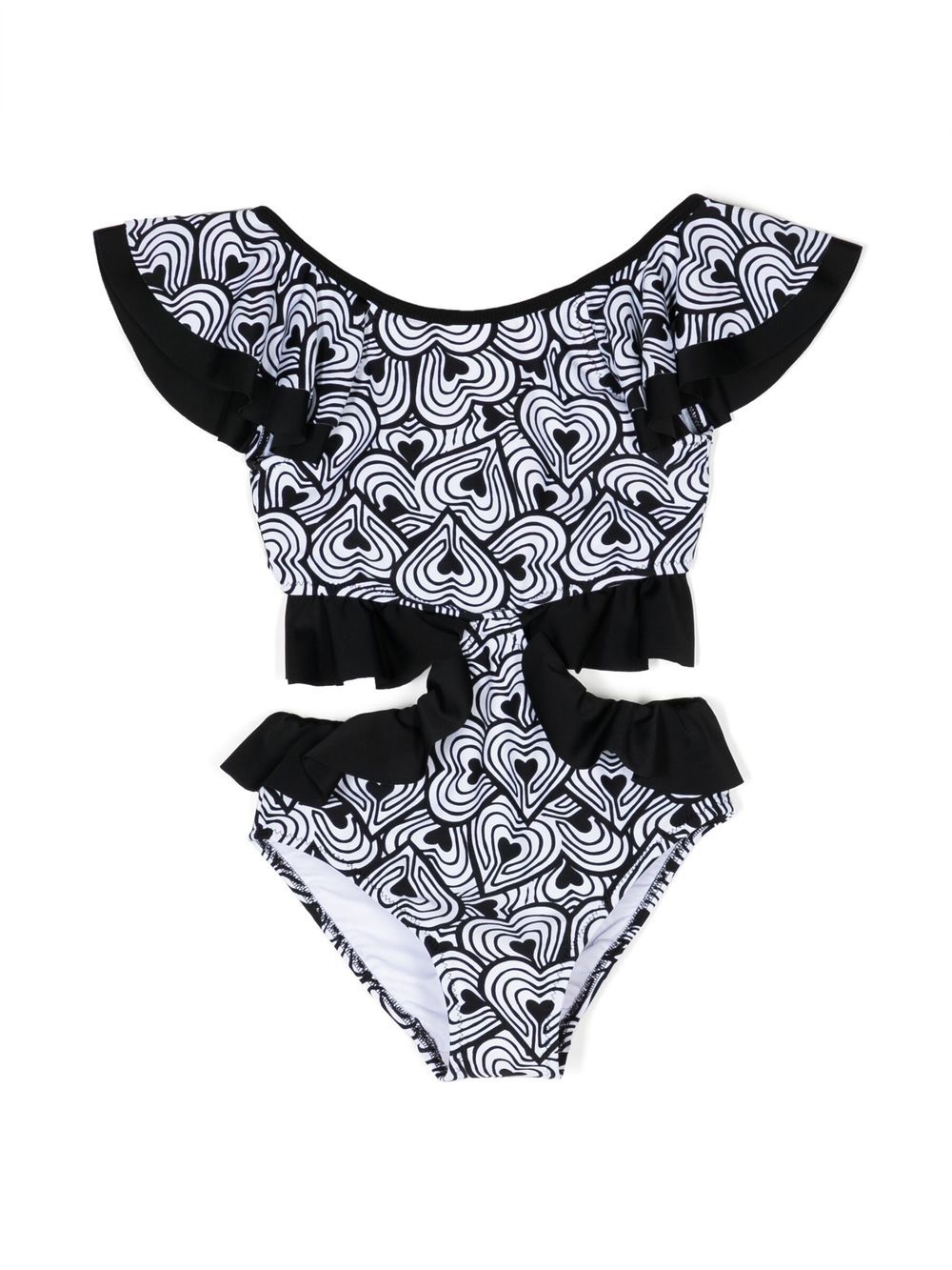 Nessi Byrd Kids cut-out detail swimsuit - Black von Nessi Byrd Kids