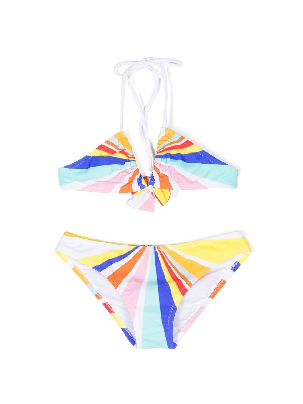 Nessi Byrd Kids striped halterneck bikini set - Multicolour von Nessi Byrd Kids