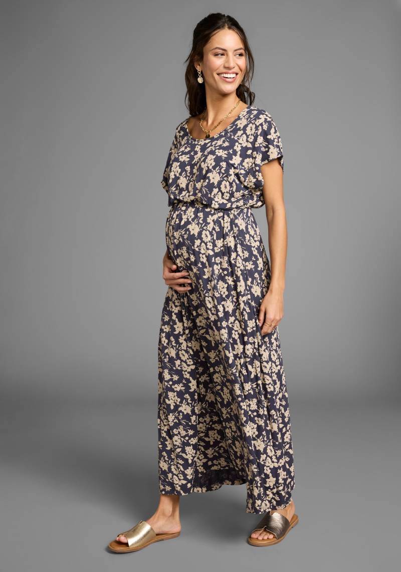Neun Monate Umstandskleid »Langes Schwangerschafts- und Still-Kleid«, Jersey-Kleid für Schwangerschaft und Stillzeit von Neun Monate