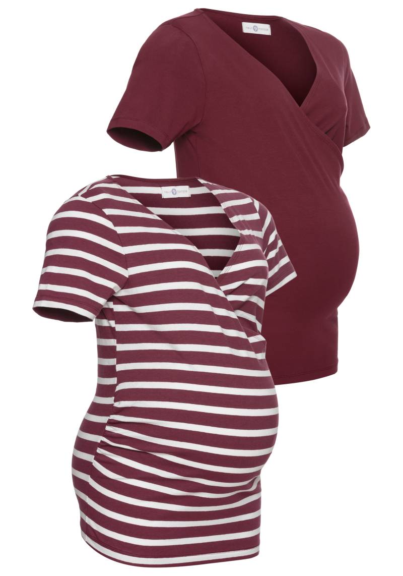 Neun Monate Umstandsshirt », 2er Pack T-Shirts für Schwangerschaft und Stillzeit«, (Packung, 2 tlg.), für bequemes Stillen von Neun Monate