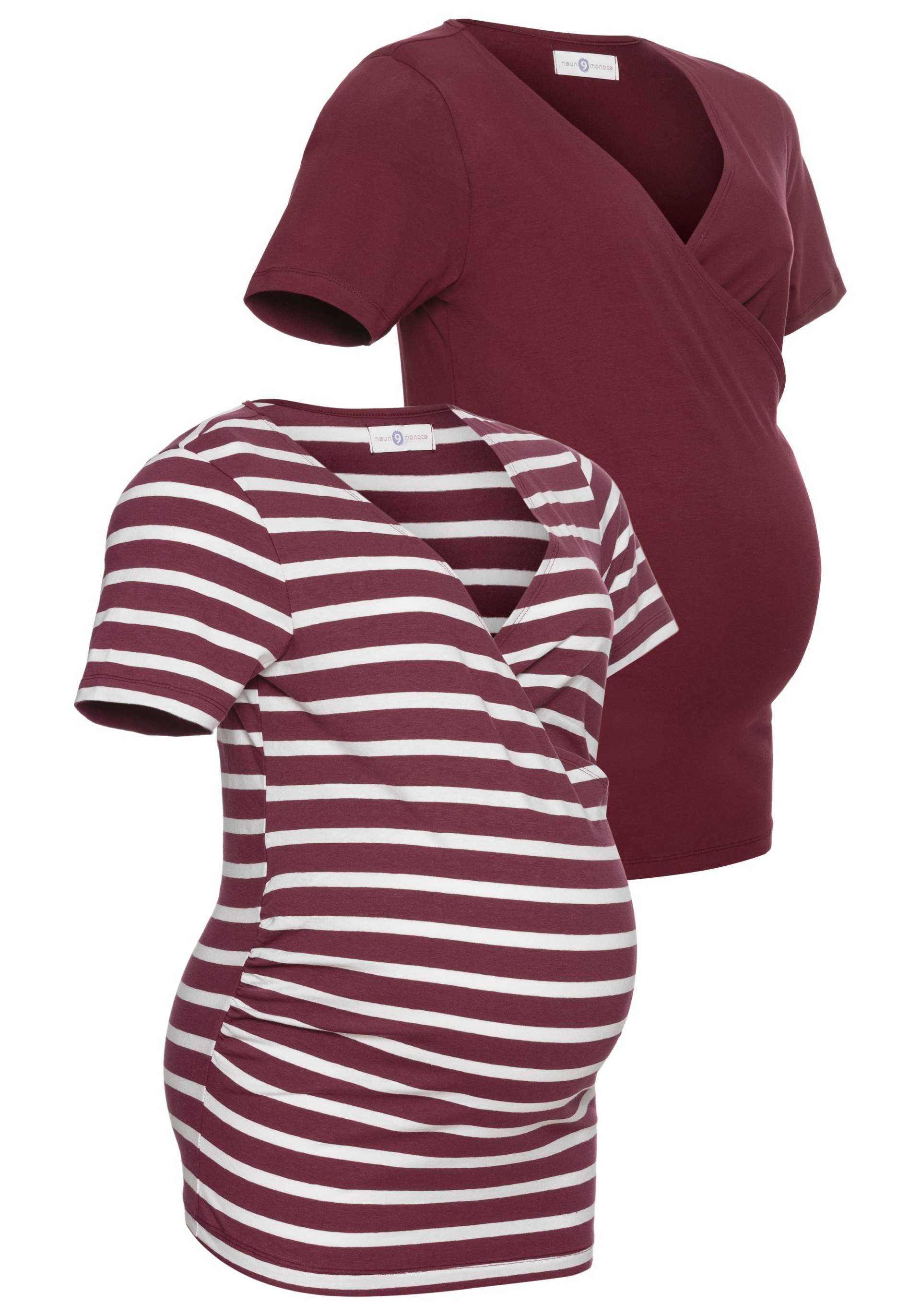 Neun Monate Umstandsshirt », 2er Pack T-Shirts für Schwangerschaft und Stillzeit«, (Packung, 2 tlg.), für bequemes Stillen Neun Monate Umstandsshirt », 2er Pack T-Shirts für Schwangerschaft und Stillzeit«, (Packung, 2 tlg.), für bequemes Stillen von Neun Monate