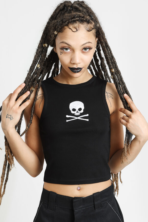 Nevertheless Crop Tanktop | Black | Damen  | L von Nevertheless