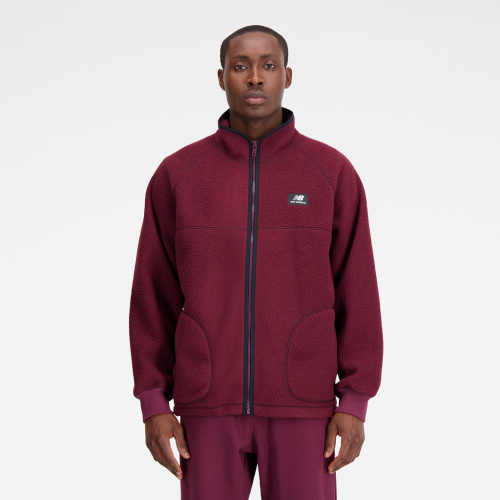 New Balance Athletics Polar Fleece Full Zip - rot (Grösse: L) von New Balance