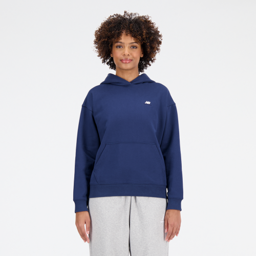 New Balance Damen Athletics French Terry Oversized Hoodie - blau (Grösse: L) von New Balance