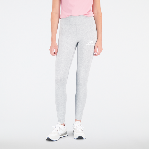 New Balance Damen Essentials Stacked Logo Legging - grau (Grösse: L) von New Balance