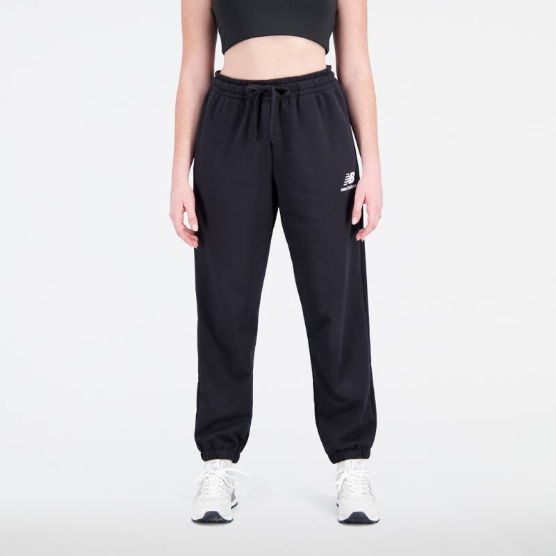 New Balance W Essentials Stacked Logo Sweatpant Relaxed Fit Damen, schwarz, Grösse: XS von New Balance