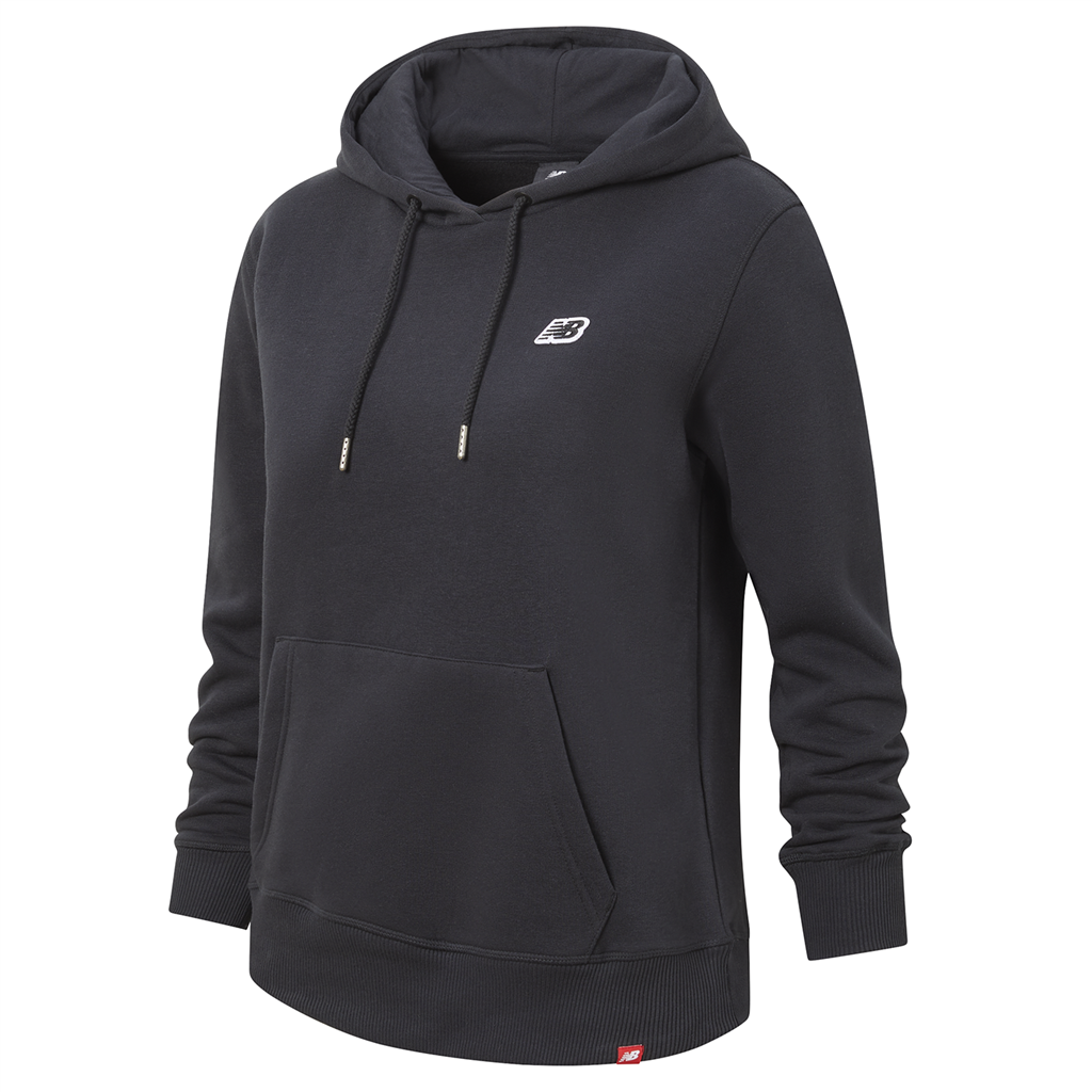 New Balance Damen Kapuzenpullover W NB Small Logo Hoodie, Schwarz, Relaxed Fit Fit, ideal für Freizeit & Reisen von New Balance