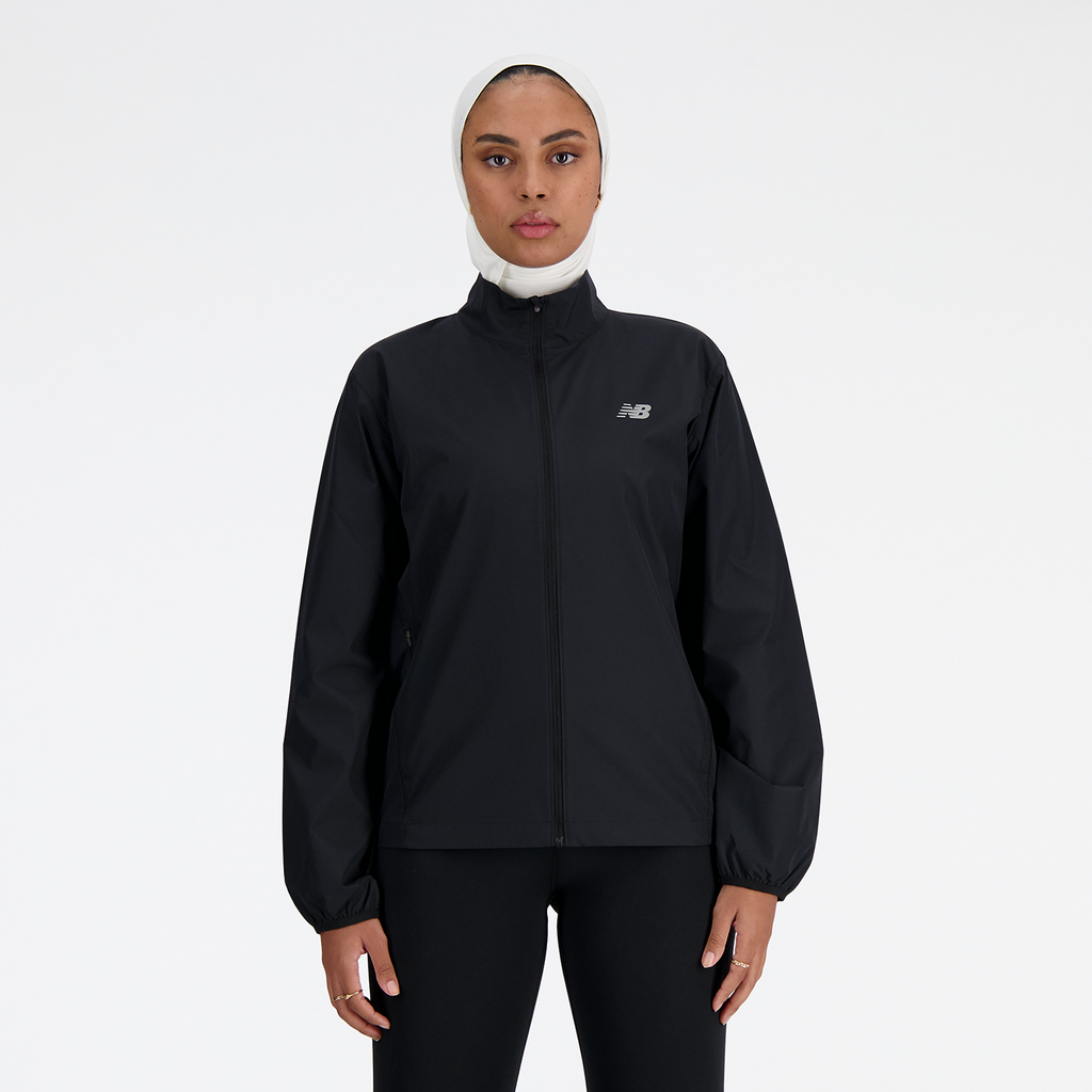 New Balance Damen Laufjacke W  Active Woven Jacket, Schwarz, Regular Fit, ideal für Training, Fitness & Running von New Balance