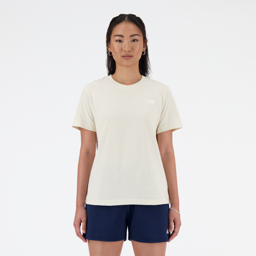 New Balance Damen New Balance Jersey Small Logo T-Shirt - beige (Grösse: XS) von New Balance