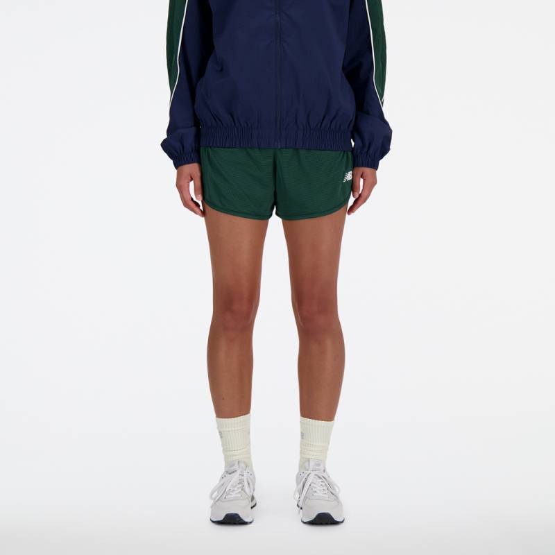 New Balance W NB Athletics Mesh Short Regular Fit Damen, grün, Grösse: XS von New Balance
