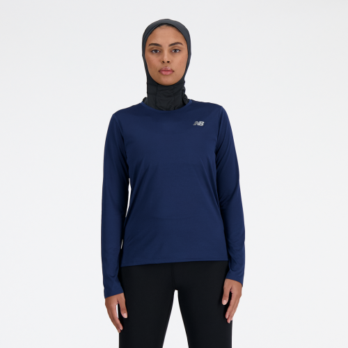 New Balance Damen Sport Essentials Long Sleeve - blau (Grösse: L) von New Balance