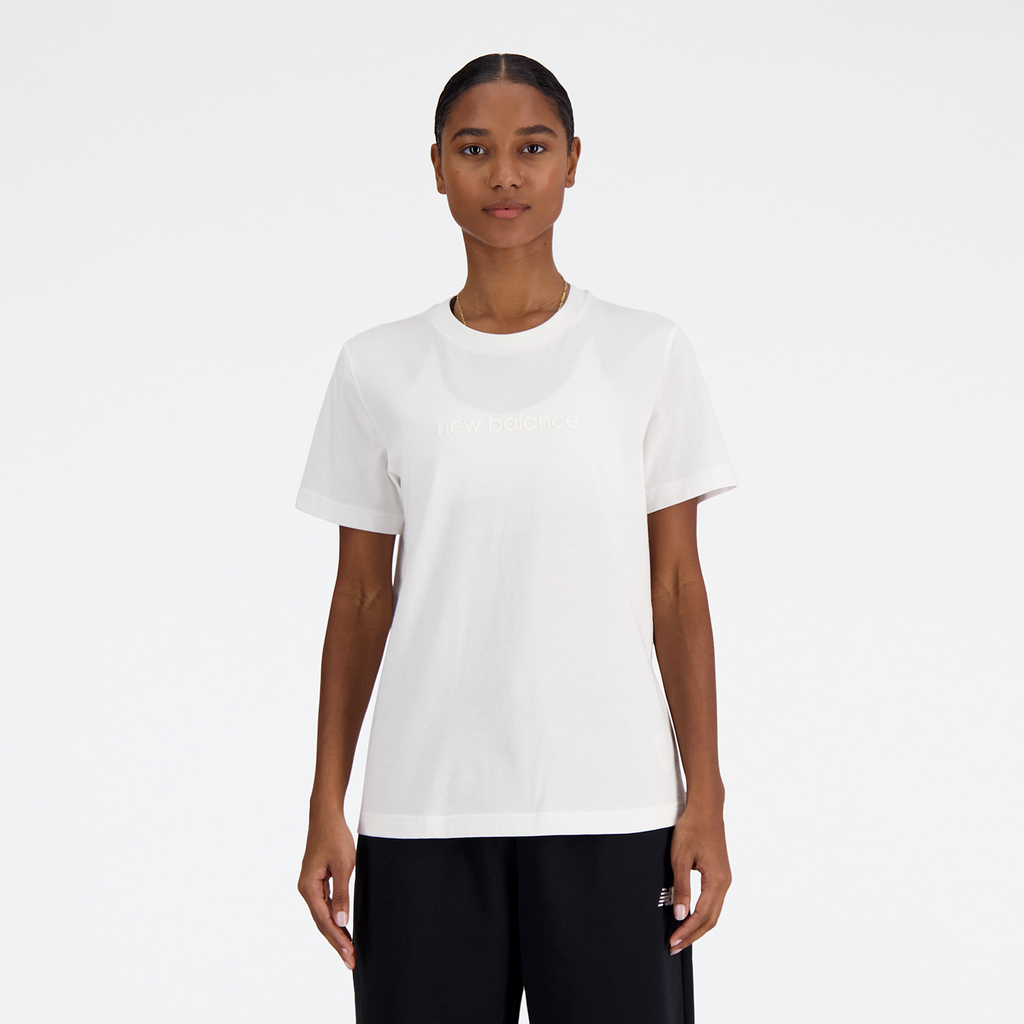 New Balance Damen T-Shirts W Hyper Density Jersey T-Shirt, Weiss, ideal für Freizeit & Reisen von New Balance